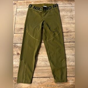Nike Pro Olive Green Leggings